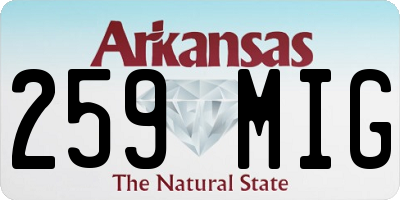 AR license plate 259MIG