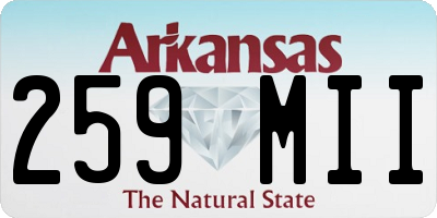 AR license plate 259MII