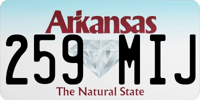 AR license plate 259MIJ