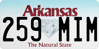 AR license plate 259MIM