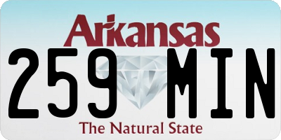 AR license plate 259MIN