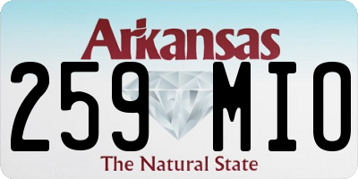 AR license plate 259MIO