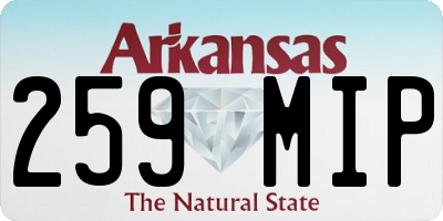 AR license plate 259MIP