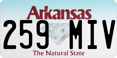 AR license plate 259MIV