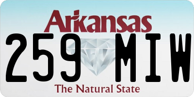 AR license plate 259MIW