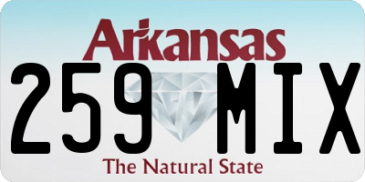 AR license plate 259MIX