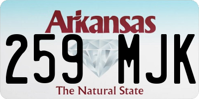 AR license plate 259MJK