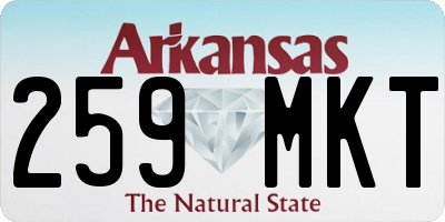 AR license plate 259MKT
