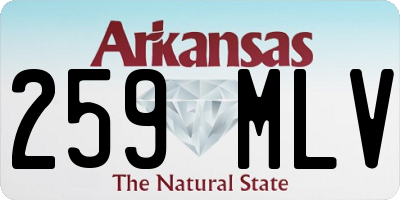 AR license plate 259MLV