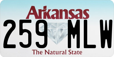 AR license plate 259MLW