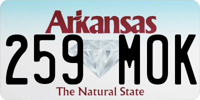 AR license plate 259MOK