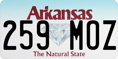 AR license plate 259MOZ