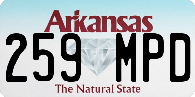 AR license plate 259MPD
