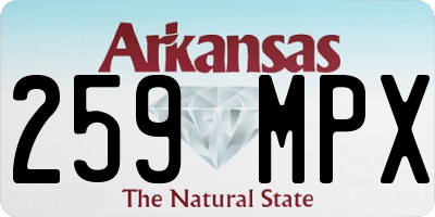 AR license plate 259MPX