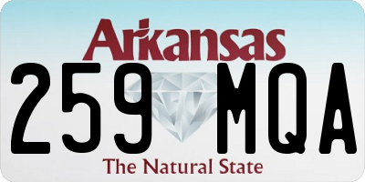 AR license plate 259MQA