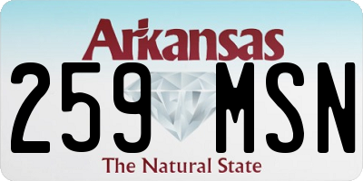 AR license plate 259MSN