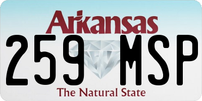 AR license plate 259MSP
