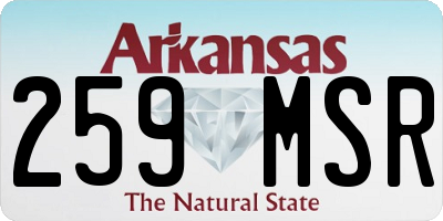 AR license plate 259MSR