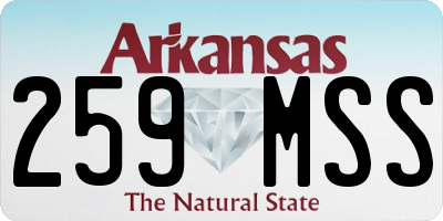 AR license plate 259MSS