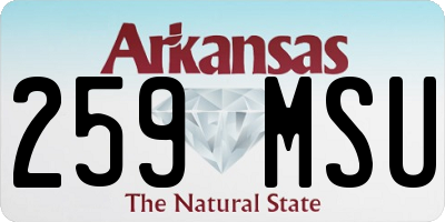 AR license plate 259MSU