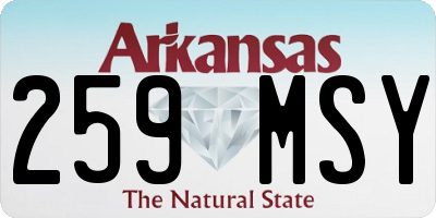 AR license plate 259MSY