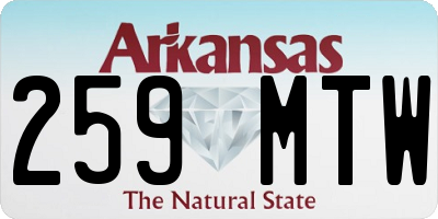 AR license plate 259MTW