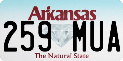 AR license plate 259MUA