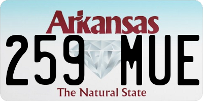 AR license plate 259MUE
