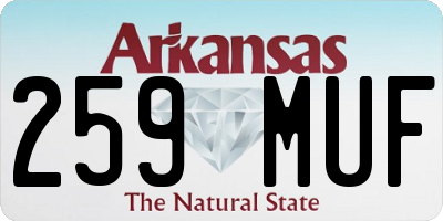 AR license plate 259MUF