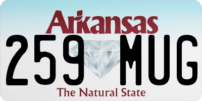 AR license plate 259MUG