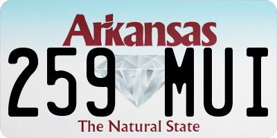AR license plate 259MUI