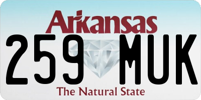 AR license plate 259MUK