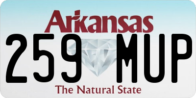 AR license plate 259MUP