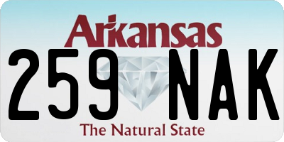 AR license plate 259NAK