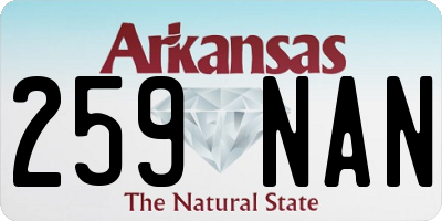 AR license plate 259NAN
