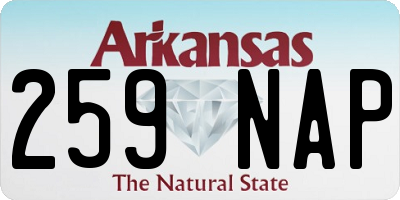 AR license plate 259NAP