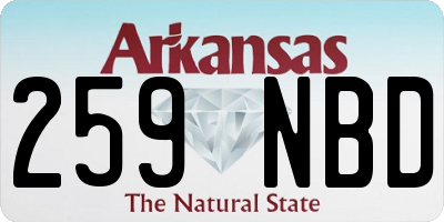 AR license plate 259NBD