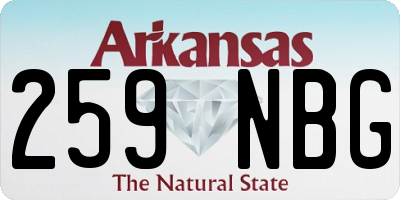 AR license plate 259NBG