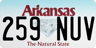 AR license plate 259NUV