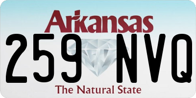 AR license plate 259NVQ