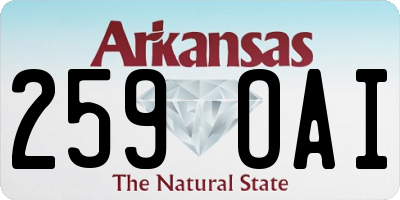 AR license plate 259OAI