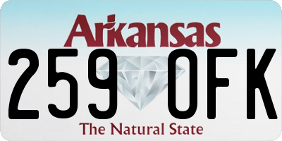 AR license plate 259OFK