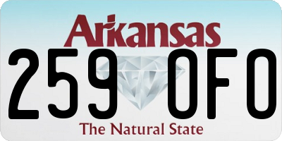 AR license plate 259OFO