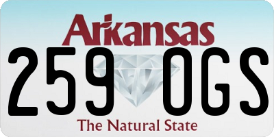 AR license plate 259OGS