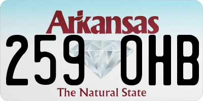 AR license plate 259OHB