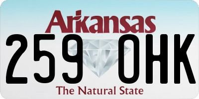 AR license plate 259OHK