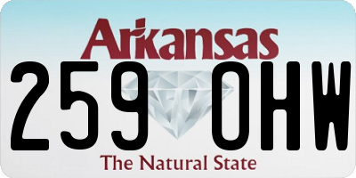AR license plate 259OHW