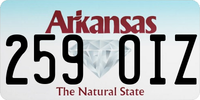 AR license plate 259OIZ