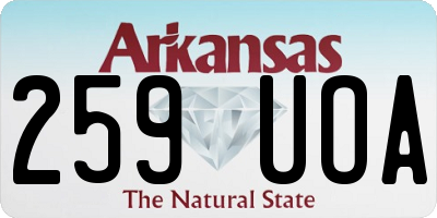 AR license plate 259UOA