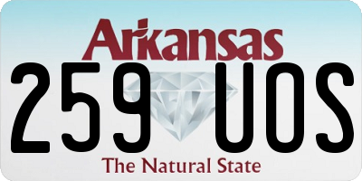 AR license plate 259UOS